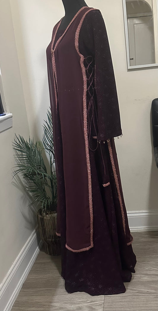 Plum Shimmer Elegance lehnga