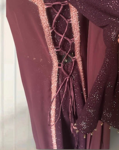 Plum Shimmer Elegance lehnga