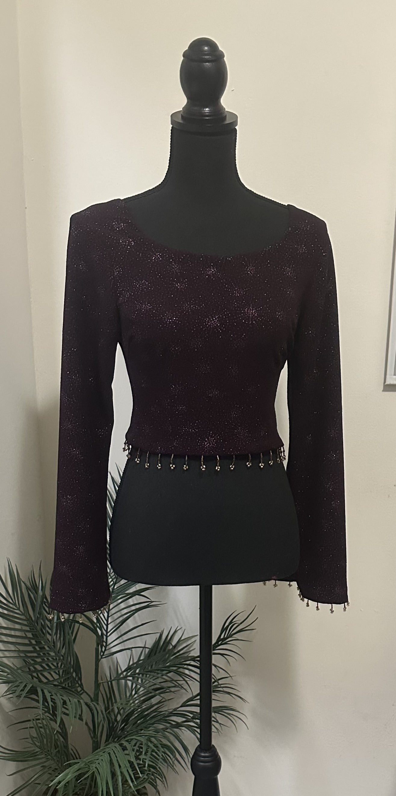Plum Shimmer Elegance lehnga
