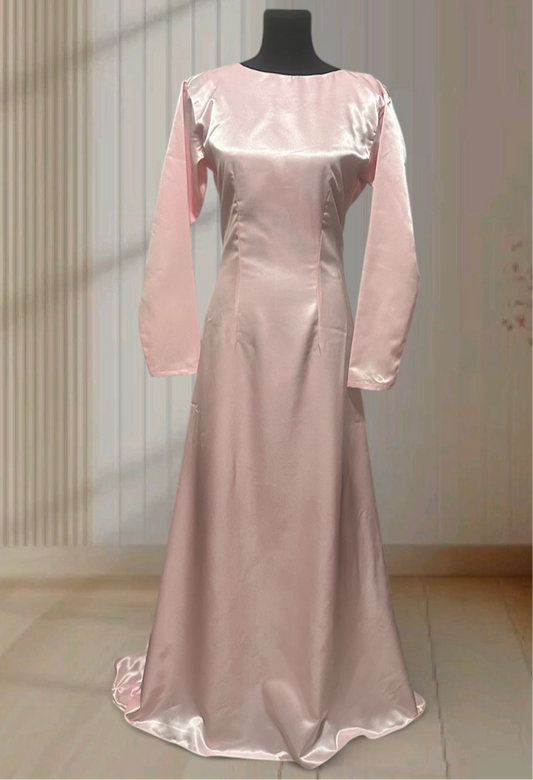 Blush Elegance Cape Dress ✨