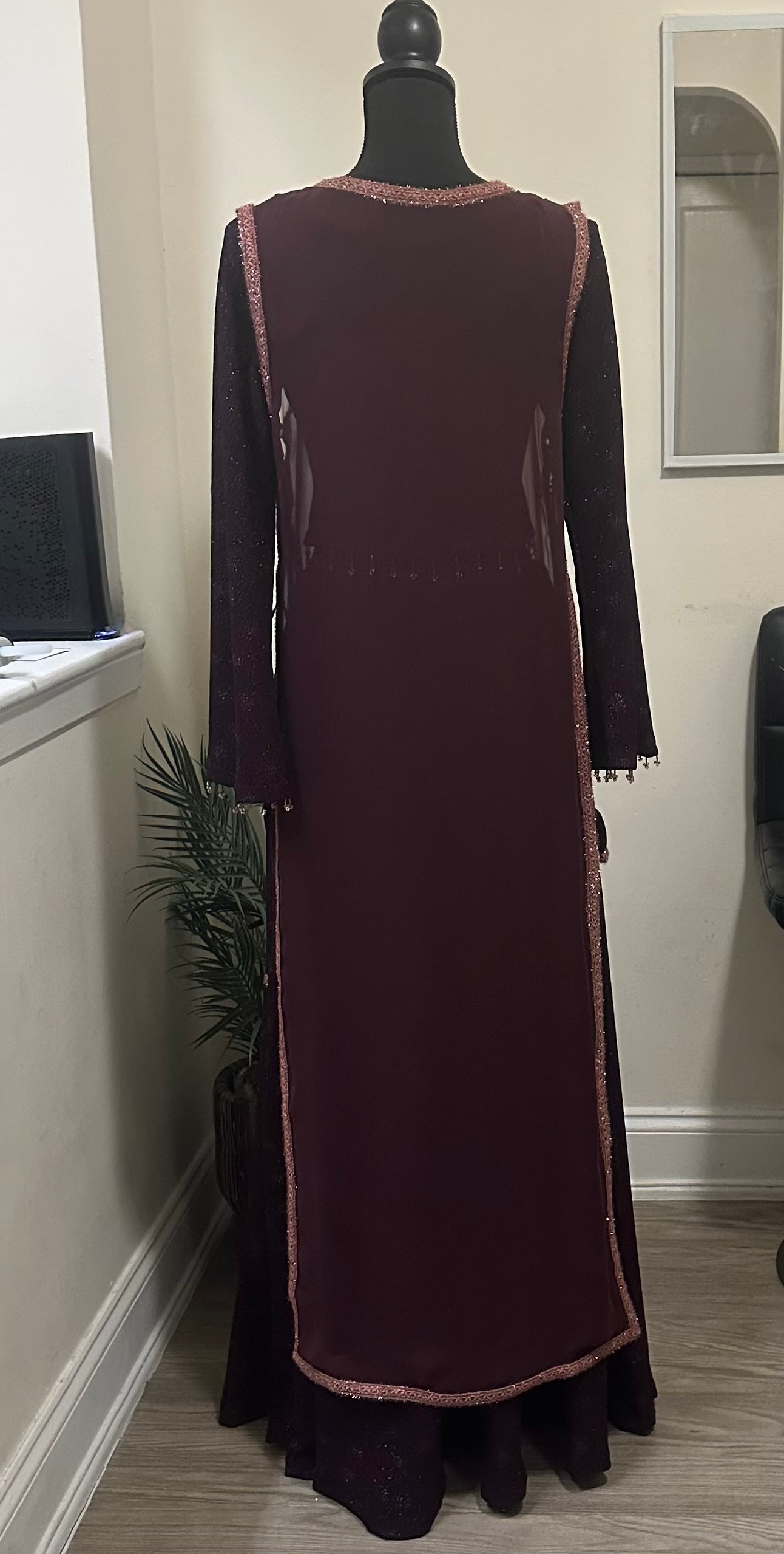 Plum Shimmer Elegance lehnga