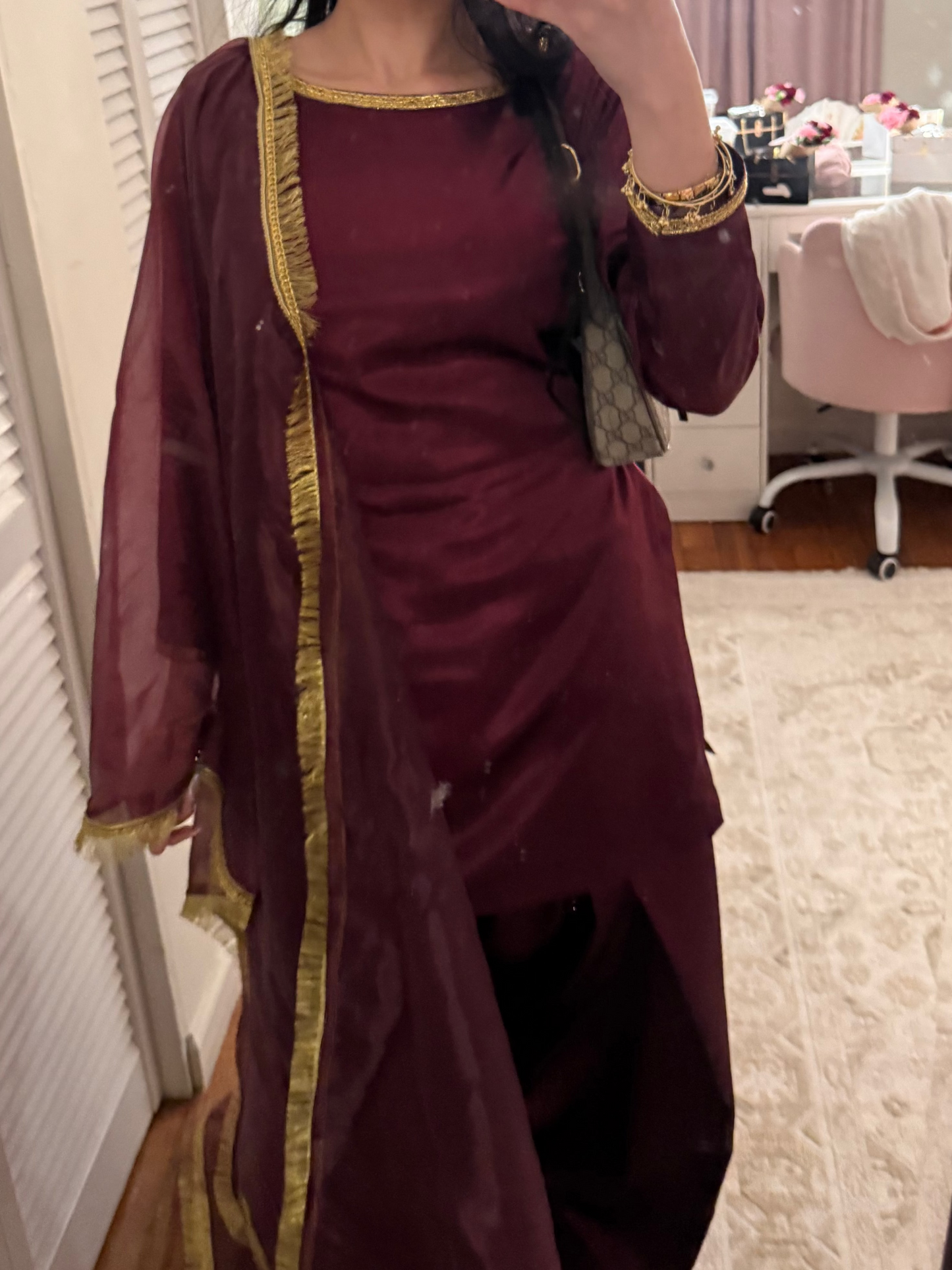Farshi shalwar suit set.